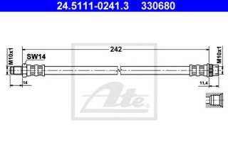 Przewód hamulcowy elastyczny ATE 24.5111-0241.3