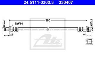 Przewód hamulcowy elastyczny ATE 24.5111-0300.3