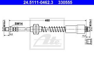 Przewód hamulcowy elastyczny ATE 24.5111-0462.3