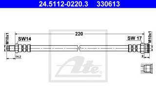 Przewód hamulcowy elastyczny ATE 24.5112-0220.3