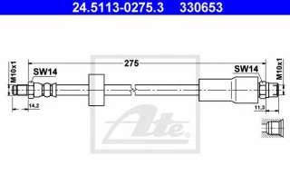 Przewód hamulcowy elastyczny ATE 24.5113-0275.3