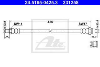 Przewód hamulcowy elastyczny ATE 24.5165-0425.3