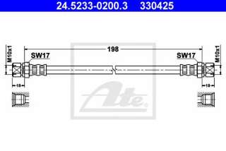Przewód hamulcowy elastyczny ATE 24.5233-0200.3