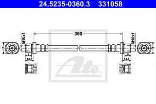 Przewód hamulcowy elastyczny ATE 24.5235-0360.3