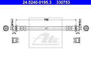 Przewód hamulcowy elastyczny ATE 24.5240-0195.3