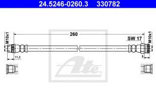 Przewód hamulcowy elastyczny ATE 24.5246-0260.3