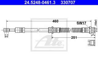 Przewód hamulcowy elastyczny ATE 24.5248-0461.3