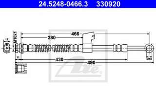Przewód hamulcowy elastyczny ATE 24.5248-0466.3