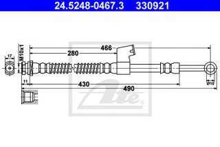 Przewód hamulcowy elastyczny ATE 24.5248-0467.3