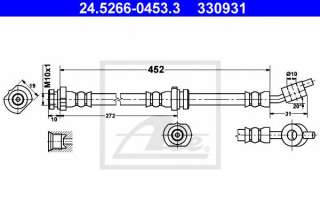 Przewód hamulcowy elastyczny ATE 24.5266-0453.3