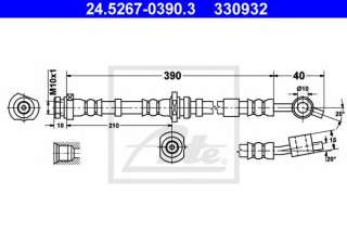 Przewód hamulcowy elastyczny ATE 24.5267-0390.3