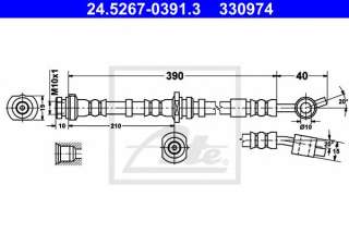 Przewód hamulcowy elastyczny ATE 24.5267-0391.3