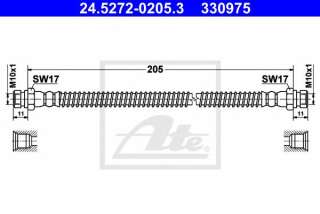 Przewód hamulcowy elastyczny ATE 24.5272-0205.3