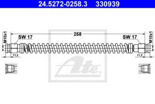 Przewód hamulcowy elastyczny ATE 24.5272-0258.3
