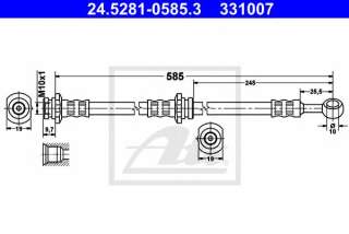 Przewód hamulcowy elastyczny ATE 24.5281-0585.3