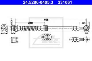 Przewód hamulcowy elastyczny ATE 24.5286-0405.3
