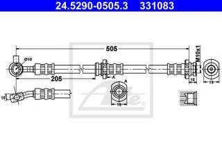 Przewód hamulcowy elastyczny ATE 24.5290-0505.3