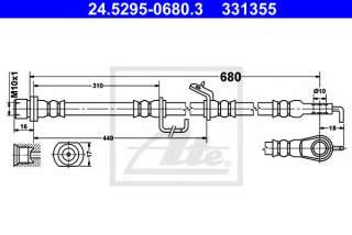 Przewód hamulcowy elastyczny ATE 24.5295-0680.3