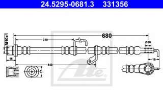 Przewód hamulcowy elastyczny ATE 24.5295-0681.3