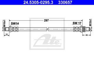Przewód hamulcowy elastyczny ATE 24.5305-0295.3
