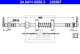 Przewód hamulcowy elastyczny ATE 24.5411-0550.3
