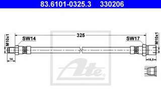 Przewód hamulcowy elastyczny ATE 83.6101-0325.3