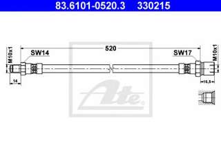 Przewód hamulcowy elastyczny ATE 83.6101-0520.3