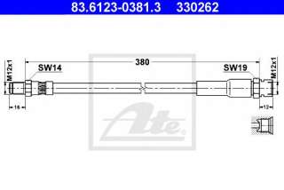 Przewód hamulcowy elastyczny ATE 83.6123-0381.3