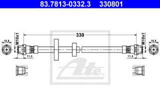 Przewód hamulcowy elastyczny ATE 83.7813-0332.3