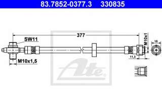 Przewód hamulcowy elastyczny ATE 83.7852-0377.3