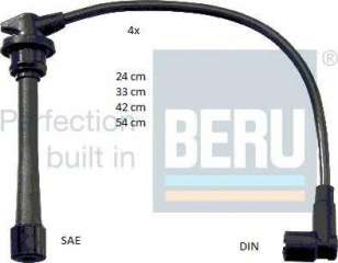 Zestaw przewodów zapłonowych BERU ZEF1639