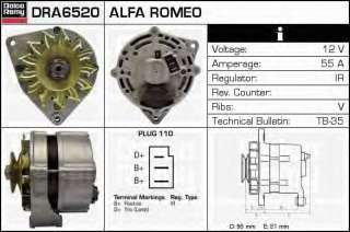 Alternator DELCO REMY DRA6520