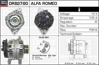 Alternator DELCO REMY DRB2780