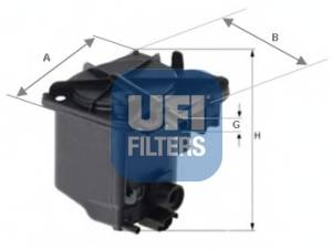 Filtr paliwa UFI 24.027.00