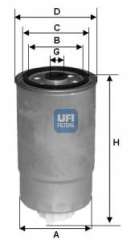 Filtr paliwa UFI 24.H2O.05