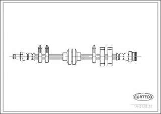 Przewód hamulcowy elastyczny CORTECO 19018131