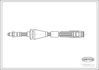 Przewód hamulcowy elastyczny CORTECO 19026122