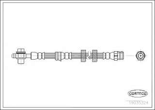 Przewód hamulcowy elastyczny CORTECO 19035324