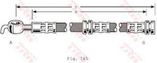 Przewód hamulcowy elastyczny TRW PHD347