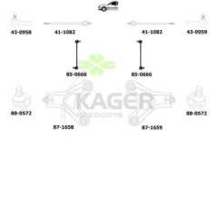 Zawieszenie koła KAGER 80-1009