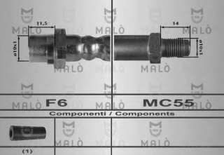 Przewód hamulcowy elastyczny MALO 80336
