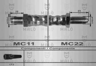 Przewód hamulcowy elastyczny MALO 8209