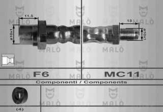 Przewód hamulcowy elastyczny MALO 8911