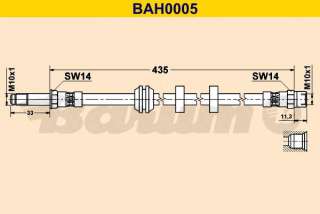 Przewód hamulcowy elastyczny BARUM BAH0005