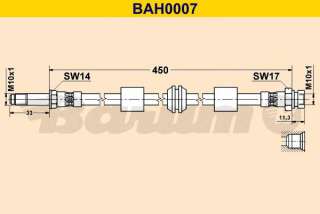 Przewód hamulcowy elastyczny BARUM BAH0007