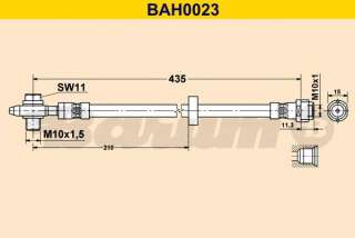 Przewód hamulcowy elastyczny BARUM BAH0023