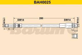 Przewód hamulcowy elastyczny BARUM BAH0025