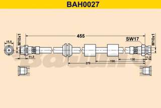 Przewód hamulcowy elastyczny BARUM BAH0027