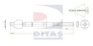 Drążek kierowniczy osiowy DITAS A2-5608