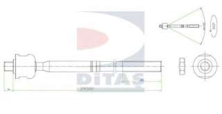 Drążek kierowniczy osiowy DITAS A2-5633